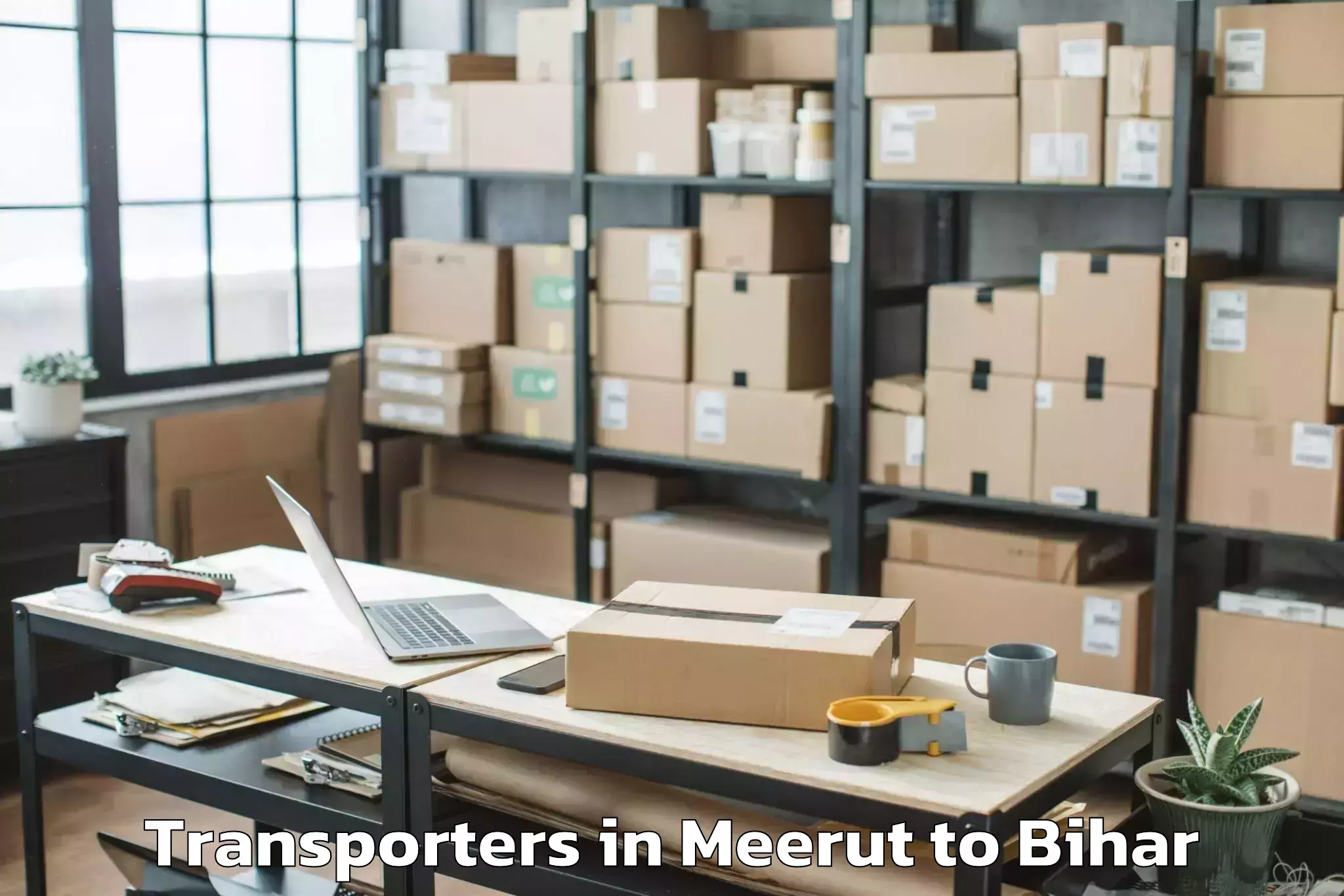 Book Meerut to Laheriasarai Transporters Online